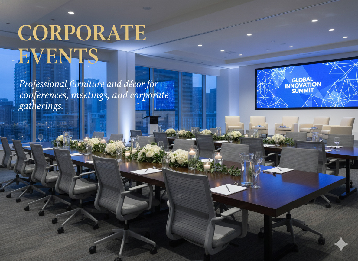 Corporate event furniture